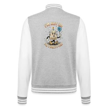 Ich Bin Nicht 30 Ich Bin 20 Zehn Geburtstag - College-Sweatjacke - Grau meliert/Weiß - Hinten - Marisol (170cm)