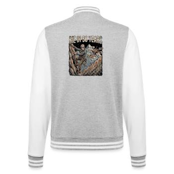 Men Climbing In The Future - College Sweat Jacket - heather grey/white - Back - Marisol (170cm)