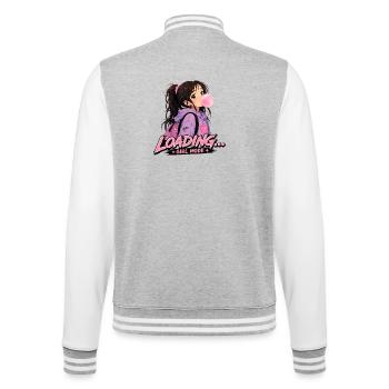 Bubblegirl - College Sweat Jacket - heather grey/white - Back - Marisol (170cm)