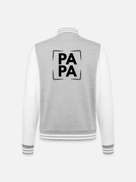 Dad - College Sweat Jacket - heather grey/white