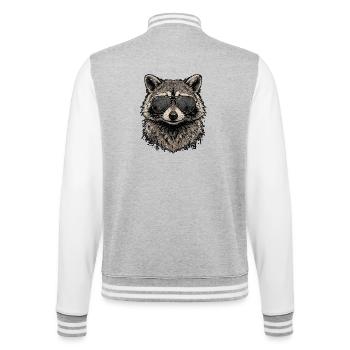 Cool raccoon - College Sweat Jacket - heather grey/white - Back - Marisol (170cm)