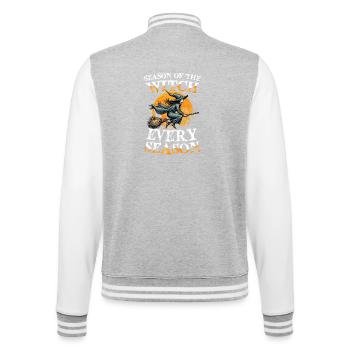 Saison de la Sorcière Chaque saison Malédiction Halloween - Veste Teddy - gris chiné / blanc - Dos - Marisol (170cm)