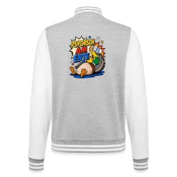  Enten, Bier saufen, Bierliebhaber, Pro-duck-tive - College-Sweatjacke - Grau meliert/Weiß - Hinten - Marisol (170cm)