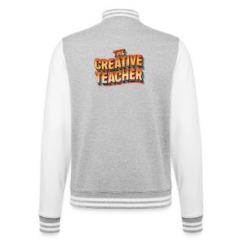 Kreative Lehrerin Teacher Bunt Geschenk - College-Sweatjacke - Grau meliert/Weiß - Hinten - Marisol (170cm)