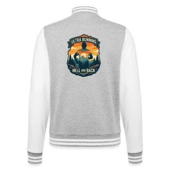 Ultra-Trailrunning – Hölle und Rücken - College-Sweatjacke - Grau meliert/Weiß - Hinten - Marisol (170cm)