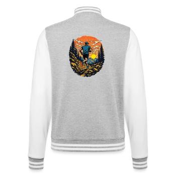 Ultra-Trailrunning - College-Sweatjacke - Grau meliert/Weiß - Hinten - Marisol (170cm)