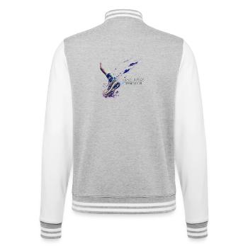Stunden Trail vor Lärm - College-Sweatjacke - Grau meliert/Weiß - Hinten - Marisol (170cm)