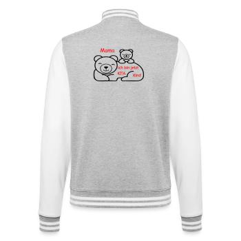 Kita Kind - College-Sweatjacke - Grau meliert/Weiß - Hinten - Marisol (170cm)