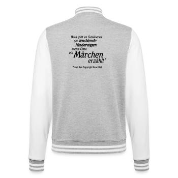 Märchen Copyright - College-Sweatjacke - Grau meliert/Weiß - Hinten - Marisol (170cm)