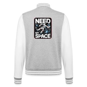 Raumfahrt-Statement: Need My Space - College-Sweatjacke - Grau meliert/Weiß - Hinten - Marisol (170cm)