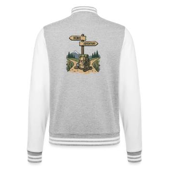 Hiking - Outdoor Adventure - College Sweat Jacket - heather grey/white - Back - Marisol (170cm)
