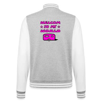 Camping - College Sweat Jacket - heather grey/white - Back - Marisol (170cm)