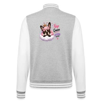 Nap Queen Professional Sleeper French - College Sweat Jacket - heather grey/white - Back - Marisol (170cm)