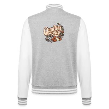 Quality Fireworks Retro Vintage Pyro - College Sweat Jacket - heather grey/white - Back - Marisol (170cm)