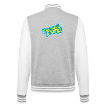 All you need is prompt - College Sweat Jacket - heather grey/white - Back - Marisol (170cm)