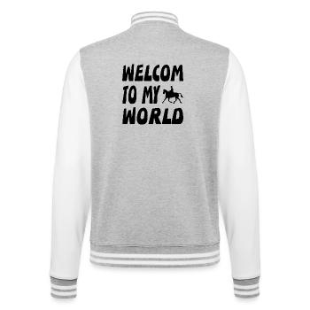 horses - College Sweat Jacket - heather grey/white - Back - Marisol (170cm)
