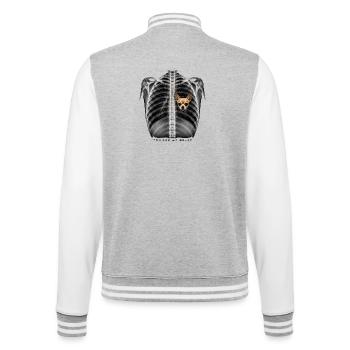 You Are My Heart - College Sweat Jacket - heather grey/white - Back - Marisol (170cm)