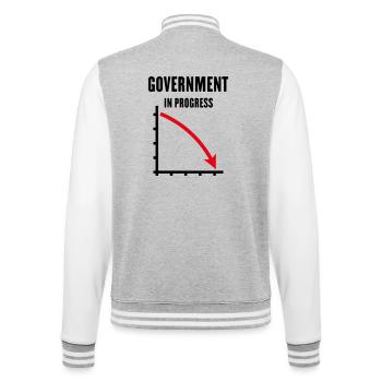 Government In Progress (Government Policy / POS2C) - College Sweat Jacket - heather grey/white - Back - Marisol (170cm)