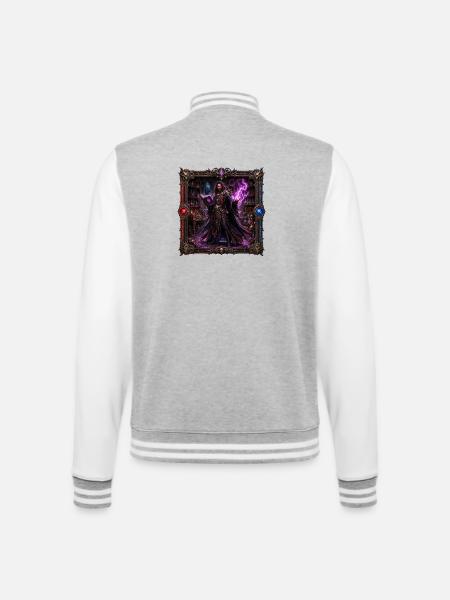 Warlock - College Sweat Jacket - heather grey/white