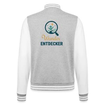 Wunder Entdecker - College-Sweatjacke - Grau meliert/Weiß - Hinten - Marisol (170cm)