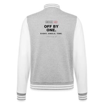 Off By One - College-Sweatjacke - Grau meliert/Weiß - Hinten - Marisol (170cm)