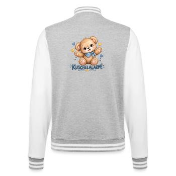 Kuschelalarm Kuschelbär - College-Sweatjacke - Grau meliert/Weiß - Hinten - Marisol (170cm)