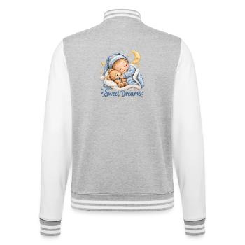Sweet Dreams Kuscheltraum Babymotiv - College-Sweatjacke - Grau meliert/Weiß - Hinten - Marisol (170cm)