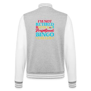 Bingo Game Professional Bingo Caller Bingo - College-Sweatjacke - Grau meliert/Weiß - Hinten - Marisol (170cm)