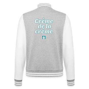 Crème de la Crème – Das Beste - College-Sweatjacke - Grau meliert/Weiß - Hinten - Marisol (170cm)