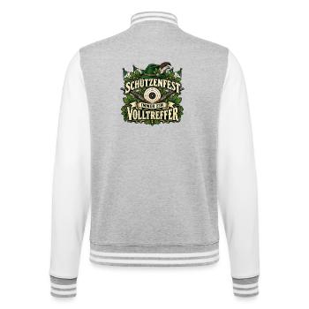 Schützenfest – Immer ein Volltreffer - College-Sweatjacke - Grau meliert/Weiß - Hinten - Marisol (170cm)