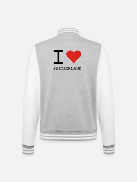 I LOVE SWITZERLAND - Veste Teddy - gris chiné / blanc