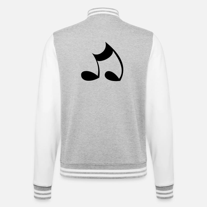 Note - College Sweat Jacket - heather grey/white