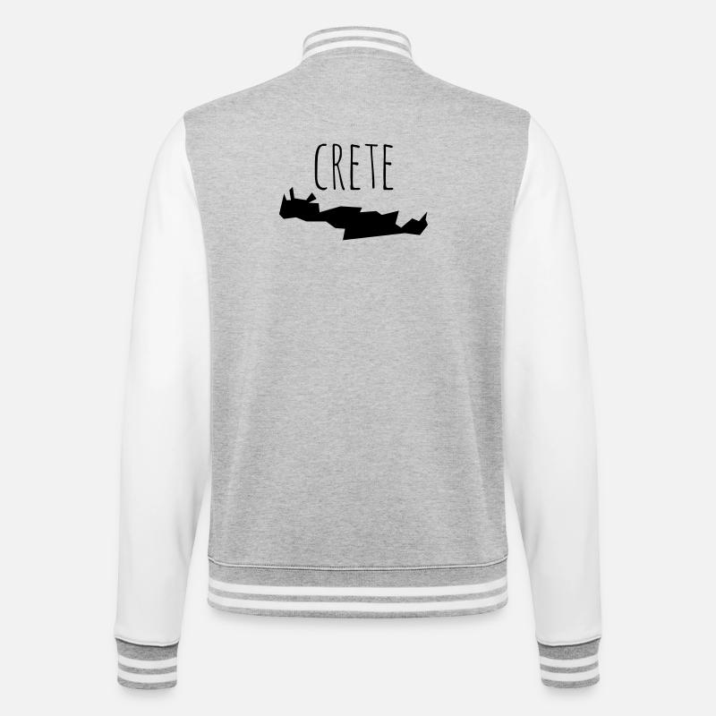crete - College Sweat Jacket - heather grey/white