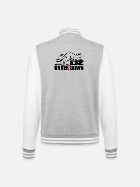 Down under - College Sweat Jacket - heather grey/white