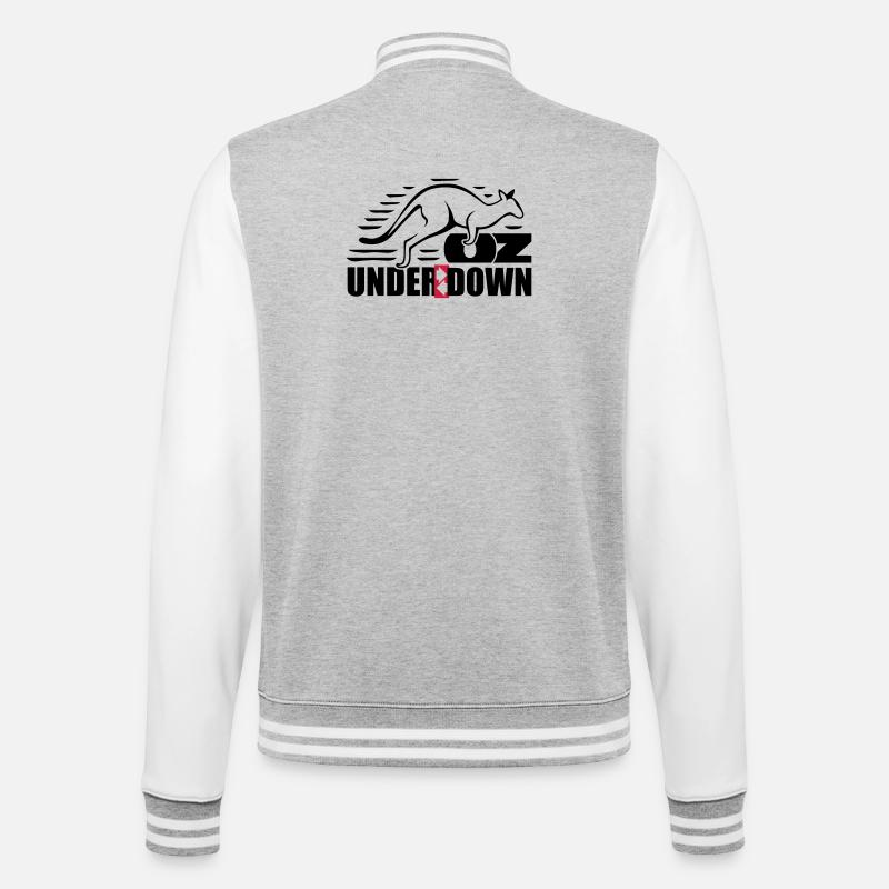 down under - College-Sweatjacke - Grau meliert/Weiß
