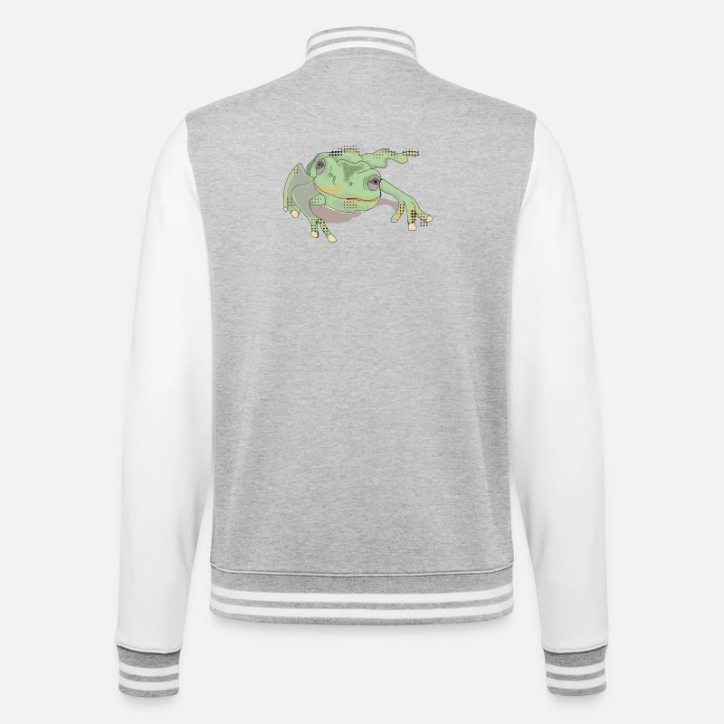 FROGGIE - Veste Teddy - gris chiné / blanc
