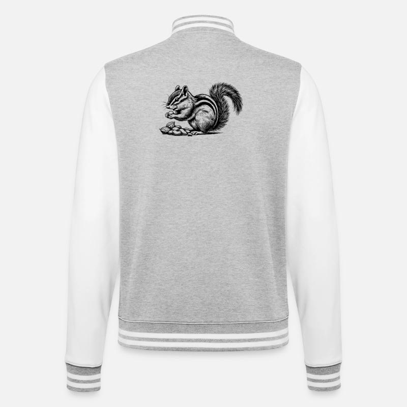 Chipmunk - College Sweat Jacket - heather grey/white
