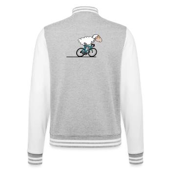 Road Bike Cycling - College Sweat Jacket - heather grey/white - Back - Marisol (170cm)