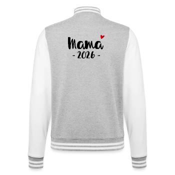 Mom 2026 Design for (expectant) mothers - College Sweat Jacket - heather grey/white - Back - Marisol (170cm)