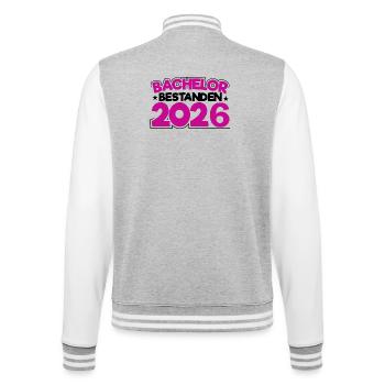 Bachelor 2026 Graduation Graduation - College Sweat Jacket - heather grey/white - Back - Marisol (170cm)