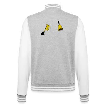 Bell & Horn - College Sweat Jacket - heather grey/white - Back - Marisol (170cm)