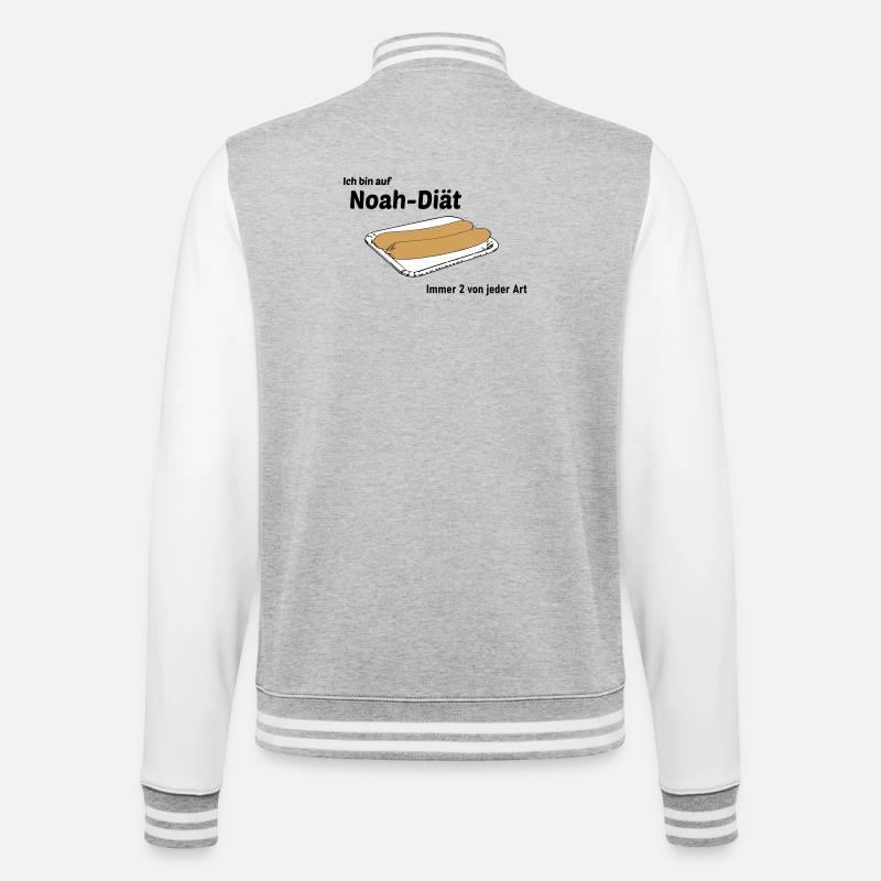 Noah Diaet - Veste Teddy - gris chiné / blanc