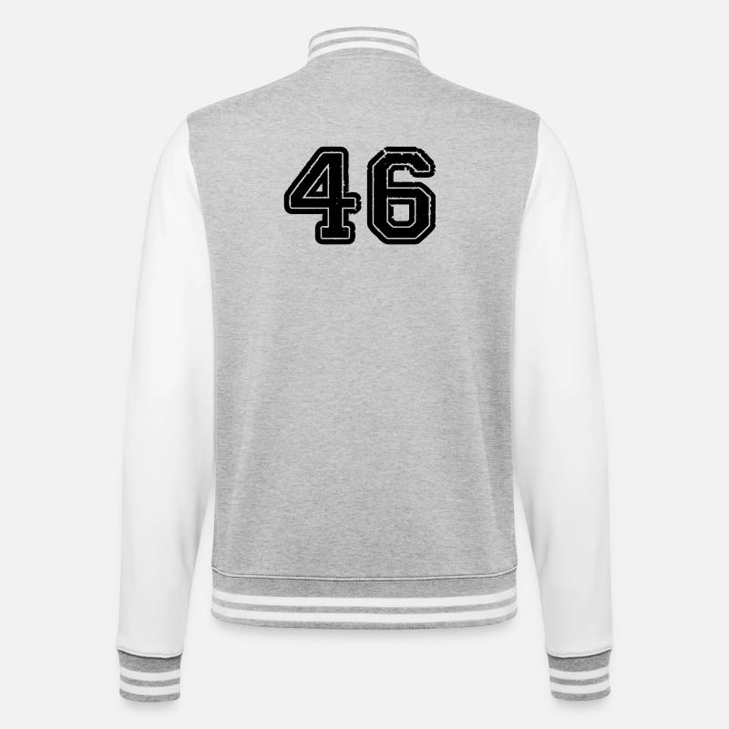 46 - Veste Teddy - gris chiné / blanc