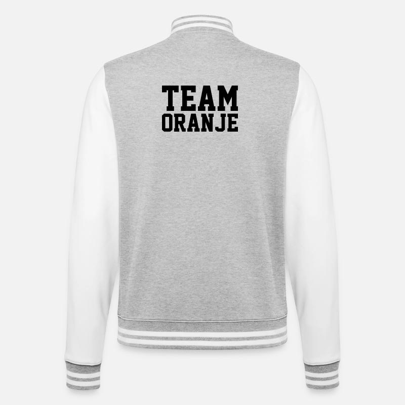 Équipe Oranje - Pays-Bas - Niederlande - Veste Teddy - gris chiné / blanc
