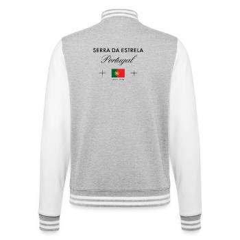Serra da Estrela Portugal Koordinaten Reise - College-Sweatjacke - Grau meliert/Weiß - Hinten - Marisol (170cm)