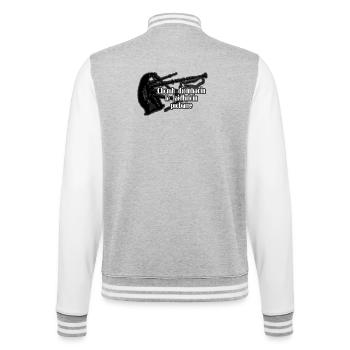 SPRICHWORT aus IRELAND - College-Sweatjacke - Grau meliert/Weiß - Hinten - Marisol (170cm)