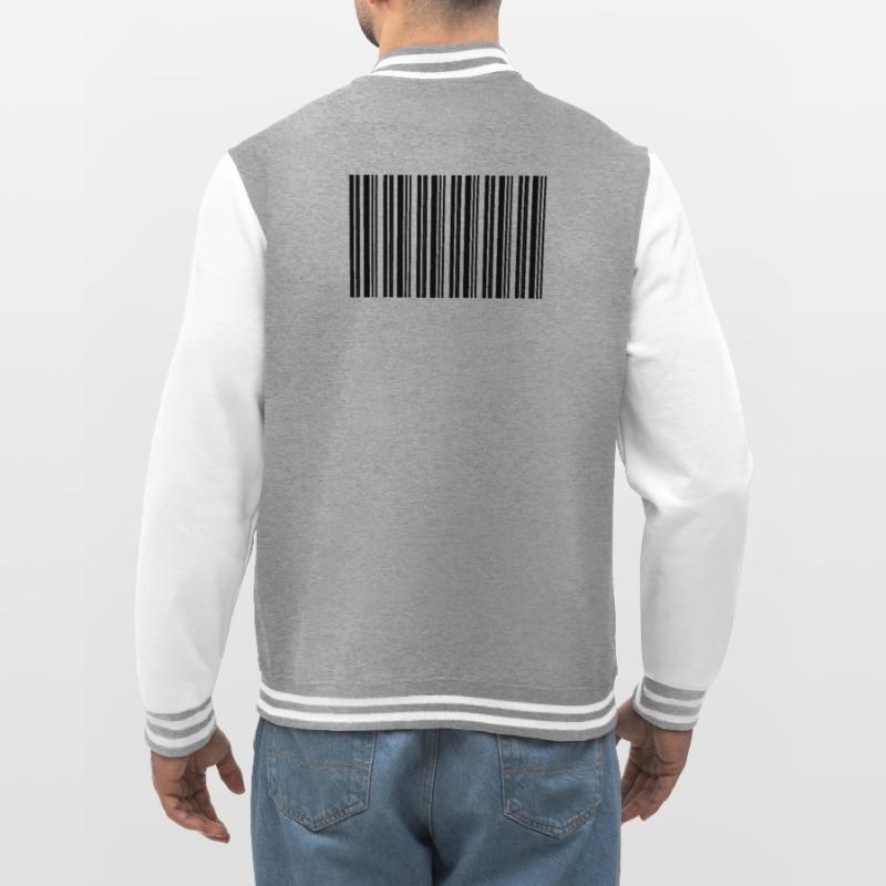 Barcode Strichcode Nerd IT Technik Design College-Sweatjacke
