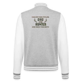 Hunter Spell - College Sweat Jacket - heather grey/white - Back - Marisol (170cm)