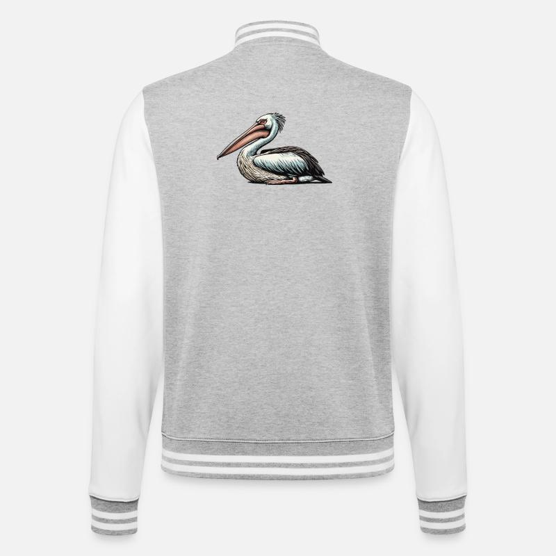 Pélican - Veste Teddy - gris chiné / blanc