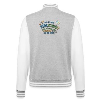 Dedicated strike shirt motif - College Sweat Jacket - heather grey/white - Back - Marisol (170cm)